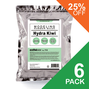 (6 pack) estheSKIN No.114 Hydra Kiwi Modeling Rubber Mask for for Facial Treatment, 35 Oz